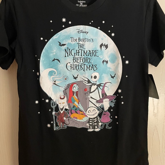 Disney Black Nightmare Before Christmas Tee women’s XXS NWT - Picture 1 of 3